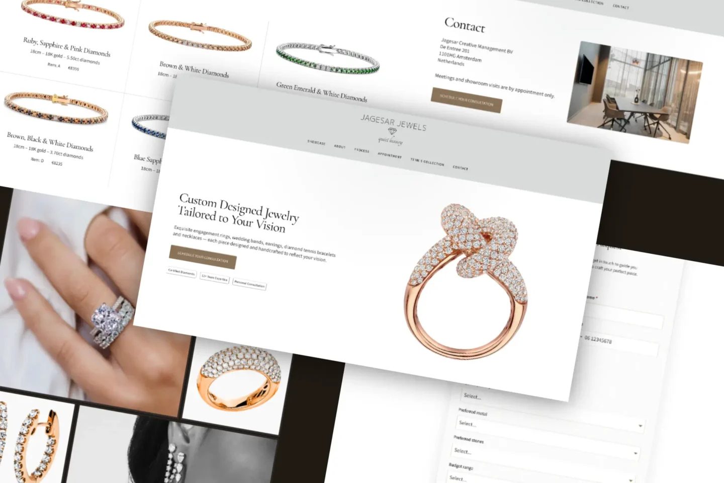 Screenshots website Jagesar Jewels
